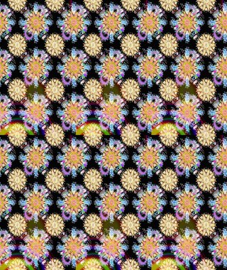 El çizimi dikişsiz sonbahar çiçekleri deseni. Doodle tarzı. Renkli siyah ve bej pürüzsüz desen. Siyah ve bej renkli çiçekler. Tekstil ve kapak tasarımı için mükemmel.