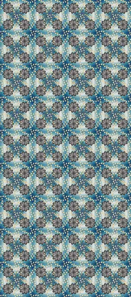 Raster illüstrasyonu. Klasik klasik klasik arka plan. Kusursuz klasik raster altın desenli. Geleneksel oryantasyon süsü. Mavi, nötr ve gri renklerde altın elementlerle kusursuz desen.