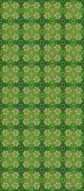 Yeşil, gri ve nötr renklerde altın tekrarlayan elementler içeren soyut bir arka plan. Kusursuz oryantal klasik altın desen.