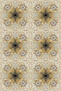 Bej, gri ve nötr renklerdeki altın desenli altın elementler. Düz elle çizilmiş klasik koleksiyon. Arkaplan, kumaş, altın duvar kağıdı. Raster altın pürüzsüz desen.