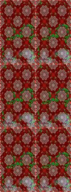 Raster illüstrasyonu. Küçük çiçekteki sevimli çiçek deseni. Kibarca, kırmızı renkte yaz çiçekleri. Raster deseni.