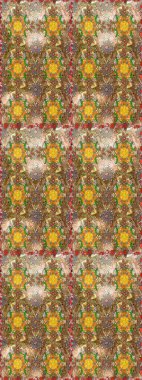 Kahverengi ve bej renkli çiçekler. Gömlek, arka plan modelini çiz. Tropik çiçekler.