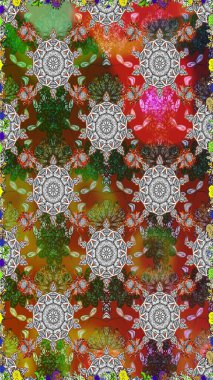 Kusursuz raster deseni. Güzel kumaş deseni. Çiçek arka planı.