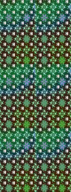 Yeşil renkte manzaralı çiçek deseni. Sevgililer günü ve tebrik kartı konsepti için şık bir davetiye. Çiçek kompozisyonu, el boyası, hassas şablon. Üst görünüm, yumuşak biçim.