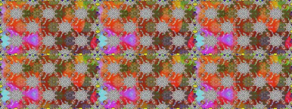 Raster illüstrasyonu. Kahverengi kıvırcık çiçekler kahverengi renklerde şekillenir. Klasik çiçek tasarım elementleri.