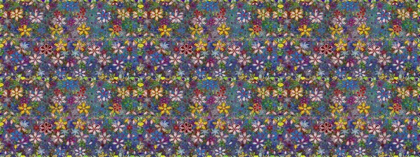 Yumuşak, mavi renkte yaz çiçekleri. Raster illüstrasyonu. Raster çiçek desenli ve çiçekli..