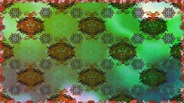 Tekstil, tebrik kartı, boyama kitabı, telefon kılıfı baskısı için kullanılabilir. Etnik Mandala süsü. Raster Henna dövme stili. Hint çiçekli desenli şal desenli..