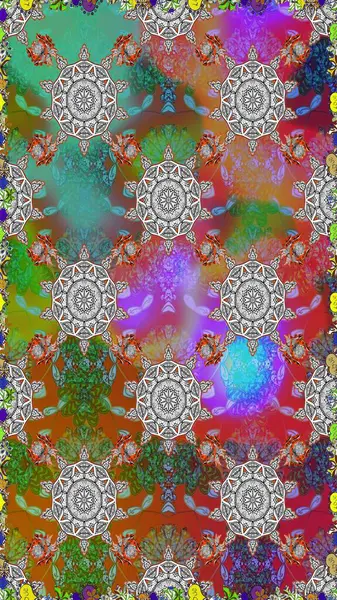 Hoş bir çiçek geçmişi var. Güzel kumaş deseni. Küçük çiçekteki kusursuz desen. Raster illüstrasyonu.