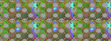 Raster Modaya uygun kumaş deseni. Yeşil ve gri renkli şirin çiçek desenleri. Düz Çiçek Elementleri Tasarımı. Renkli Bahar Teması Kusursuz Arkaplan.