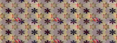 Raster çiçek izi. Klasik taslak çizimi. Çiçek grisi ve bej çizim deseni.