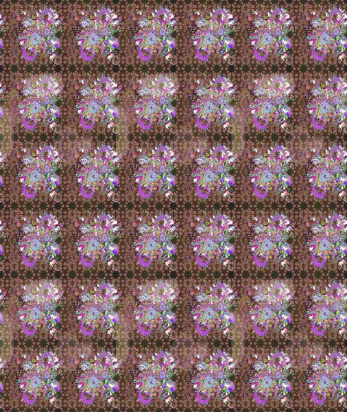 Sabıka fotoğraflarında, bebek kıyafetlerinde, duvar kâğıtlarında, paket kutularında falan kullanılabilir. Zarif, parlak ve eskiz kahverengi çiçek desenli tasarım. Raster..