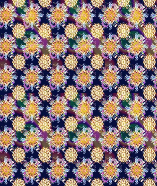 Raster Henna tarzı. Etnik Mandala havlusu. Kusursuz süs izi. Sınır Kızılderili çiçekli paisley patten. Tebrik kartı arkaplanı, boyama kitabı, arkaplan, tekstil için kullanılabilir.