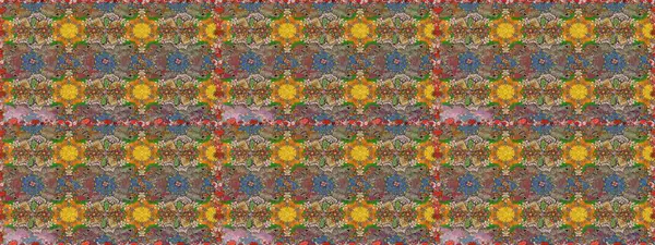 Raster illüstrasyonunda kusursuz çiçek deseni. Raster illüstrasyonu. Güzel kumaş deseni. Kahverengi ve nötr renklerde.