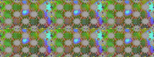 Raster Modaya uygun kumaş deseni. Yeşil ve gri renkli şirin çiçek desenleri. Düz Çiçek Elementleri Tasarımı. Renkli Bahar Teması Kusursuz Arkaplan.