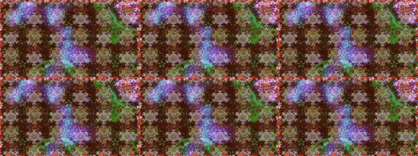 Raster deseni. Sanat esinlenir, yeşillendirir, çiçek açar ve arka plan bırakır. Karalama çiçekleri kusursuz desen. Kahverengi ve yeşil el çizimi desen.