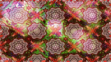 Çiçekli bahar çiçekleri. Motley illüstrasyonu. Moda baskıları için zarif bir şablon. Küçük renkli çiçekler. Küçük çiçekte şirin desenler.