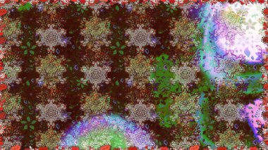 Raster Güzel kumaş deseni. Raster suluboya çiçek deseni, narin çiçekler, kahverengi ve nötr çiçekler, tebrik kartı şablonu.