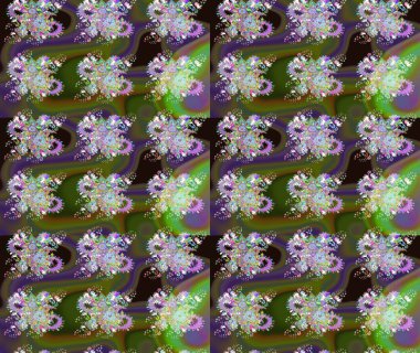 Robot resim. Küçük çiçekteki sevimli çiçek deseni. Raster illüstrasyonu.