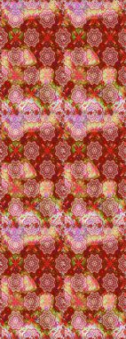 Kırmızı renkte çiçekler. Tişörtsüz arka plan deseni. Tropik çiçekler.