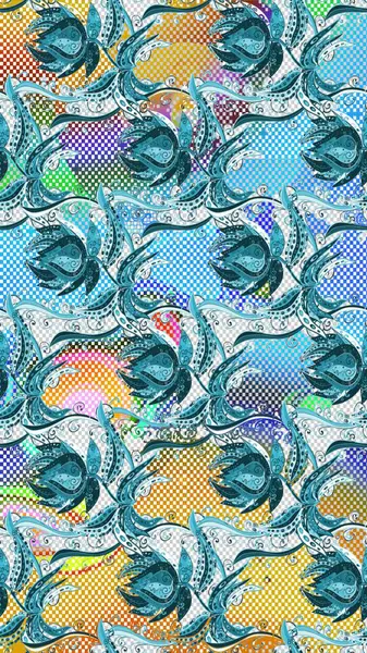 Raster suluboya çiçek deseni, narin çiçekler, mavi, nötr ve gri çiçekler, tebrik kartı şablonu. Raster Güzel kumaş deseni.