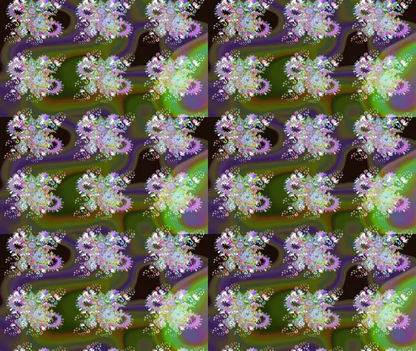 Robot resim. Küçük çiçekteki sevimli çiçek deseni. Raster illüstrasyonu.