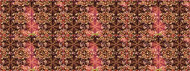 Raster geometrik arka plan. Altın rengi, kusursuz çizim. Senin tasarımın için, duvar kağıdı. Kahverengi renklerde, altın çiçekli altın desenler..