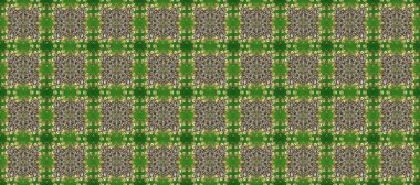 Klasik oryantal desen bej, yeşil ve gri renkler üzerinde. Damask pürüzsüz süsü. Geleneksel raster ve altın desen.