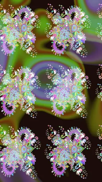 Çiçek desenli eskiz, darbeler, sıçramalar, yaz çiçekleri. Raster illüstrasyonu. Gri renkli çiçekler.