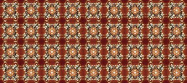 Kahverengi, bej ve gri renklerde desen. Raster Golden Mehndi kusursuz desen. Kına dövmeli süs çiçekleri, altın çıkartmalar, mehndi ve yoga tasarımı, kartlar ve parmak izleri..