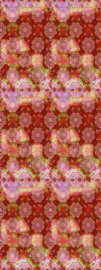 Kırmızı renkte çiçekler. Tişörtsüz arka plan deseni. Tropik çiçekler.