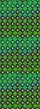 Yuvarlak raster kar tanesi. Renkli arka planda izole tatlı kar taneleri. Raster illüstrasyonu. Güzel kar tanesi. Soyut kış yeşil ve gri süslemeleri.