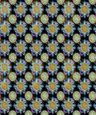 Kumaş, tekstil, duvar kağıdı baskısı için. Raster. Kusursuz bir geçmişi var. Raster illüstrasyonu. Eski usul. Tomurcukları çiçekli sevimli çiçek deseni..