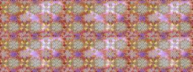 Şirin çiçek elementleri. Tarafsız ve kahverengi renkte çiçekler. Raster illüstrasyonu. Kusursuz..