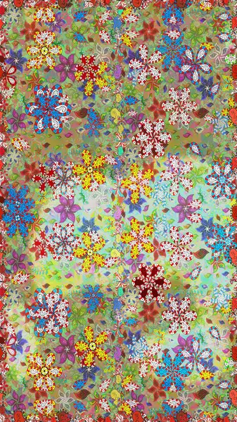 Şirin, zarif çiçekler Raster illüstrasyonu. Poster ya da kapak için arka plan. Tekstil için figür. Davetiye ve kartpostal tasarımı için dekoratif çiçek unsurları. Yapraklı kusursuz desen.