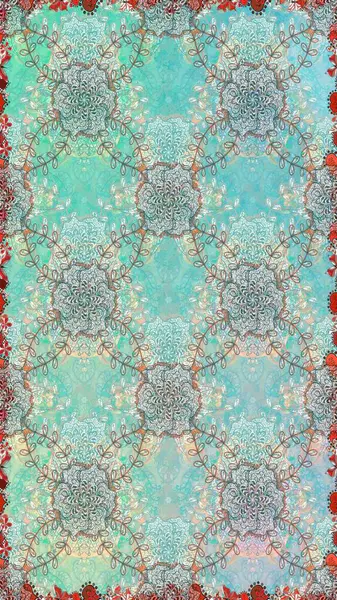 Arkaplan dokusu, duvar kağıdı, mavi ve nötr renklerde çiçek teması. Kabile sanatı boho baskısı, klasik çiçek arkaplanı. Soyut etnik raster pürüzsüz desen.