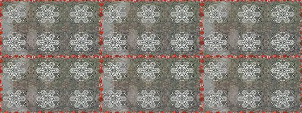 Gri ve kahverengi renkli çiçekler. Düz Çiçek Elementleri Tasarımı. Renkli Bahar Temalı Kusursuz Arkaplan. Sevimli çiçek raster deseni.