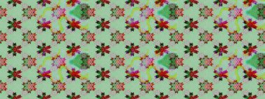 Raster illüstrasyonu. Çiçekli karalama şeklinde Raster çiçek deseni. Tarafsız ve gri renklerde yaz çiçekleri.