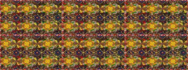 Çiçeksel kahverengi, pürüzsüz desen. Klasik taslak çizimi. Raster çiçek izi..