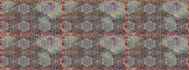 Kusursuz çiçek deseni. Renkli Bahar Temalı Kusursuz Arkaplan. Asya tekstil tarzında. Güzel kumaş deseni. Raster illüstrasyonu. Düz Çiçek Elementleri Tasarımı.