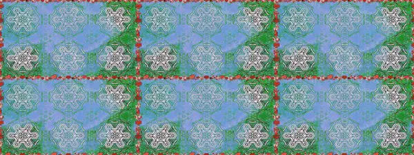 Halk tarzı. Modern çiçek arkaplanı. Parlak renkli çiçekleri ve mavi renkli yaprakları olan kusursuz çiçek desenleri. Moda baskıları için zarif bir şablon.