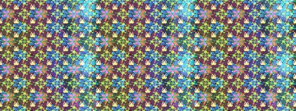 Raster illüstrasyonundaki çiçek desenli çizim. Suluboya tarzında mavi ve kahverengi renkte çiçekler.