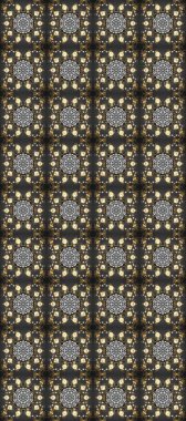 Lüks, kraliyet ve Viktorya dönemi konsepti. Raster klasik barok çiçeksiz altın desenli. Kahverengi, gri ve bej renklerdeki altın desenli altın elementler. Süsleme.