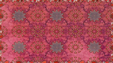 Düz çiçek öğeleri tasarım. Raster çizimde sorunsuz çiçek desenli. Bahar Tema Dikişsiz desen arka plan rengi. Fantezi kumaş deseni.