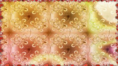 Raster. Güzel suluboya çiçekler, parlak resimler ilham verici ve kahverengi çiçek desenli dikişsiz arka plan..