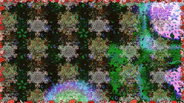 Şirin karalama çiçekleri olan kusursuz çiçek desenleri. Eskiz stili gri ve yeşil renklerde. El yapımı çiçek ve bitki koleksiyonu. Raster illüstrasyonu. Raster illüstrasyonu.