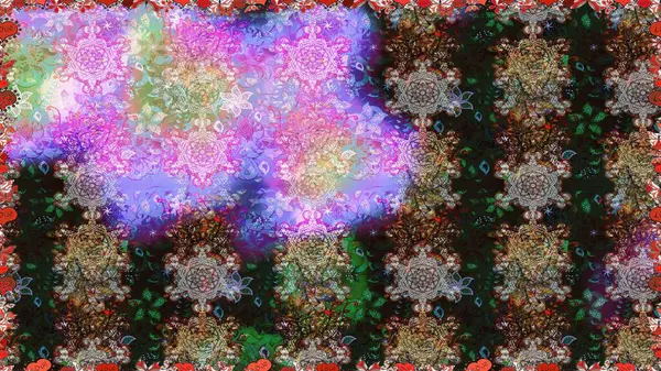 Düz Çiçek Elementleri Tasarımı. Raster Şirin kumaş deseni. Kusursuz bir mahsul. Renkli Bahar Teması Kusursuz Arkaplan.