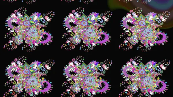 Raster illüstrasyonu. Çiçek deseni. Flower eskiz arka planı. Şatafatlı bahar bahçesi dokusu.