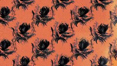 Renkli unsurlarla hareketli arka plan görüntüleri. Çiçekler. Eski model. Bayrak tarzı. Video kaydı. Şablon. Döngü. Kusursuz.. 