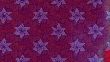 Renkli unsurlarla hareketli arka plan görüntüleri. Çiçekler. Eski model. Bayrak tarzı. Video kaydı. Şablon. Döngü. Kusursuz.. 