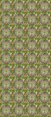 Geleneksel altın sarısı desenli yeşil, bej ve kahverengi renklerde altın elementler. Barok tarzında kusursuz bir doğulu süsü..